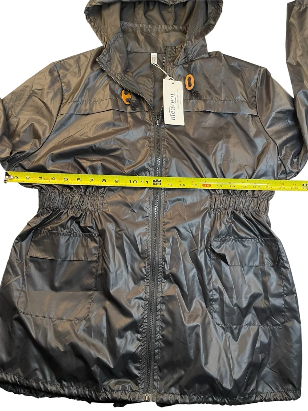 Meaneor Lightweight Hooded Raincoat / Windbreaker Jacket Women's Size Large